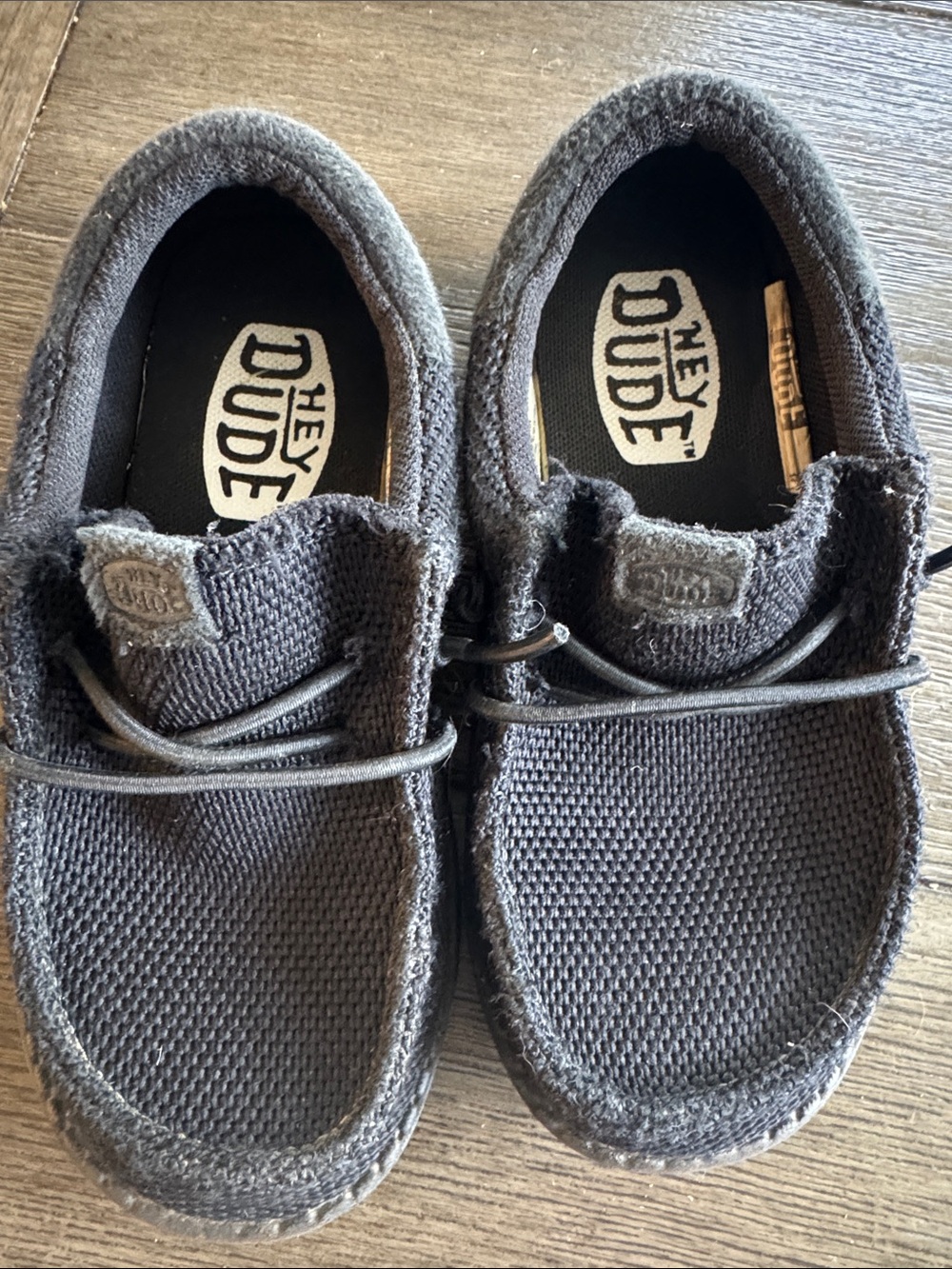 Hey Dude Kids black Slip-On Sneakers